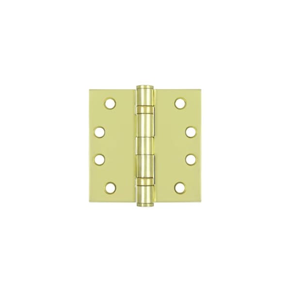 S44HDBB3 HD Square Hinges Polished Brass, 10PK